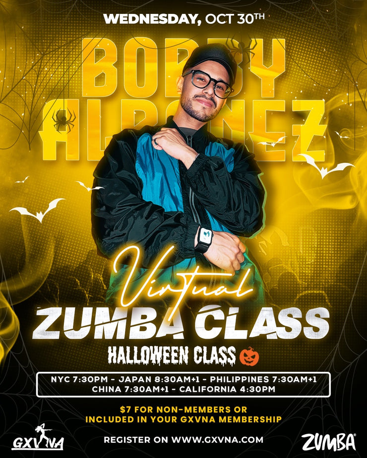 Livestream Zumba Class Halloween Themed With Bobby- Wednesday 10/30