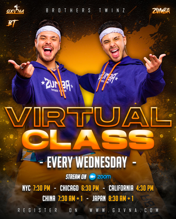 Livestream Zumba Class With Brothers Twinz- Wednesday, October 22, 7:30 PM ET