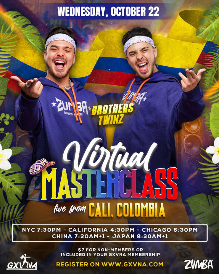 Livestream Zumba Class With Brothers Twinz- Wednesday, October 22, 7:30 PM ET