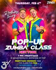 In-Person Zumba Class with Brothers Twinz at Profit365X Studio- Thursday 2/6