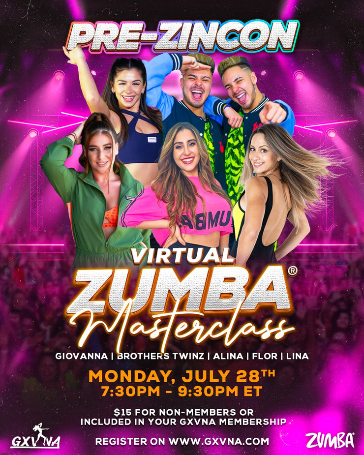 Livestream PRE-ZINCON Masterclass with GXVNA Instructors- Monday, July 28th, 7:30 PM ET